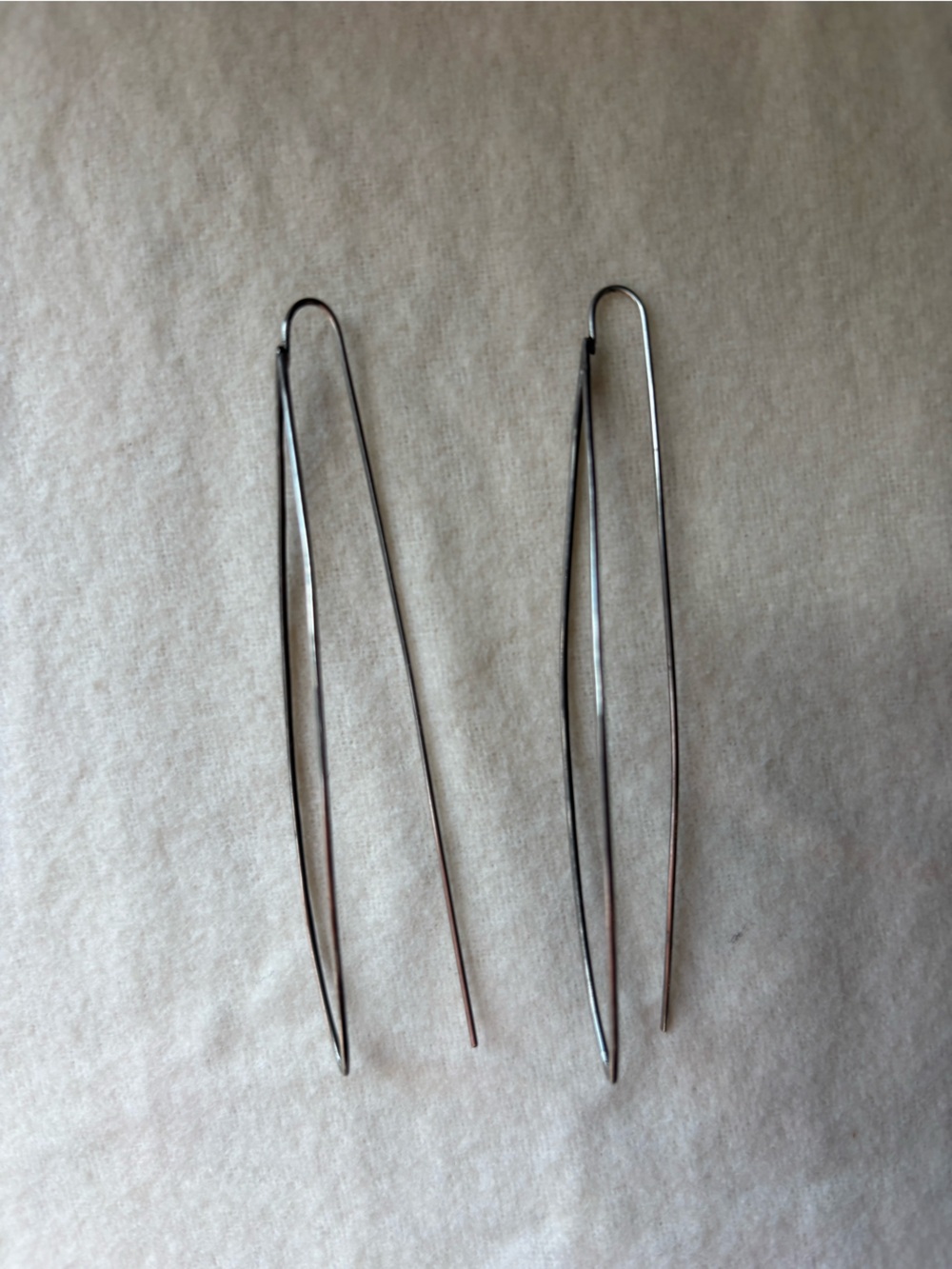 Delicate Silver Threader Earrings — Long Minimalist Style